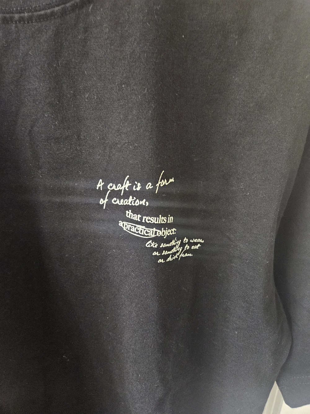 Zara Black Short-Sleeve Tee with Small White Chest Graphic - Picture 5 of 12